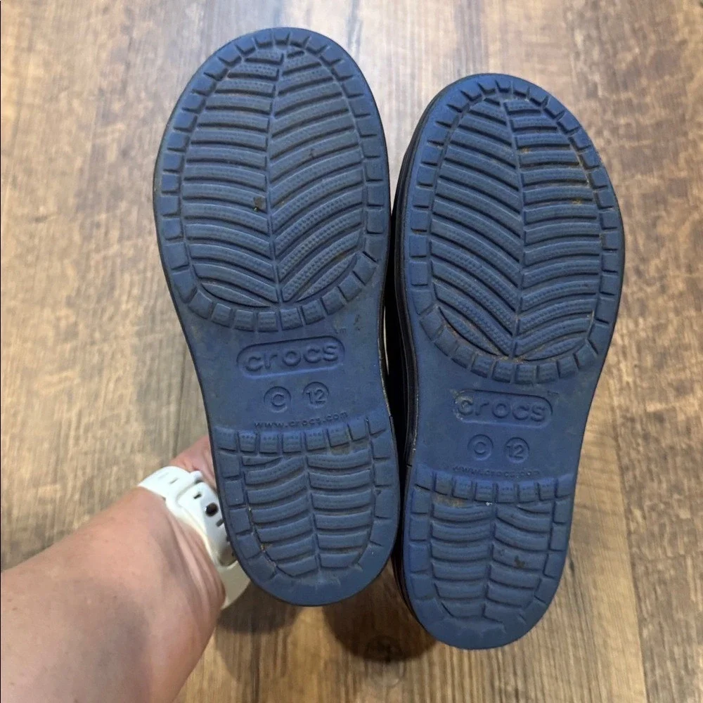 CROCS Blue Water Shoes Kids 12c Slip‎ On Lighweight Pool Beach Grip Sole Summer